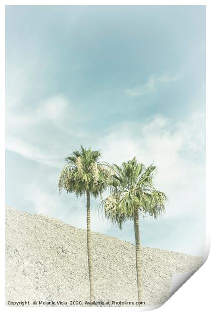 Palm Trees in the desert | Vintage Print by Melanie Viola