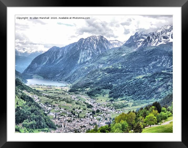 Poschiavo Valley  Framed Mounted Print by Lilian Marshall