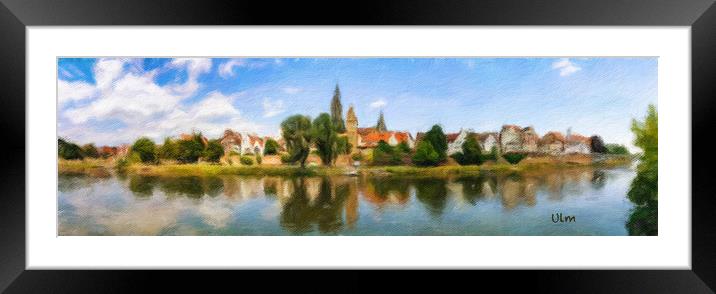Ulm Cityscape Framed Mounted Print by DiFigiano Photography