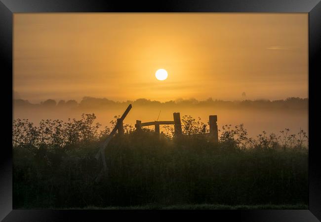 Grantchester Meadows, dawn, 10th May 2017 Framed Print by Andrew Sharpe