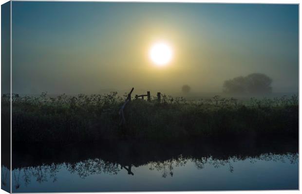 Grantchester Meadows, dawn, 10th May 2017 Canvas Print by Andrew Sharpe