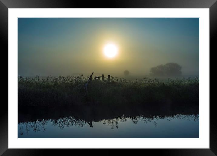 Grantchester Meadows, dawn, 10th May 2017 Framed Mounted Print by Andrew Sharpe