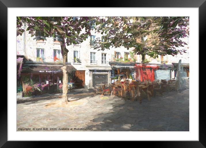 A Square in Paris Framed Mounted Print by Lynn Bolt