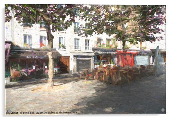 A Square in Paris Acrylic by Lynn Bolt