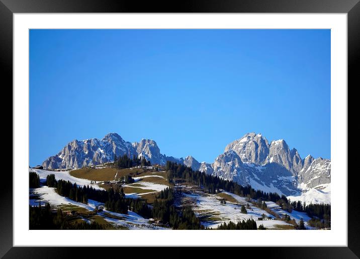 Dolomites mountains - the Alpe di Siusi in Italy. Framed Mounted Print by Alfred S. Sikula