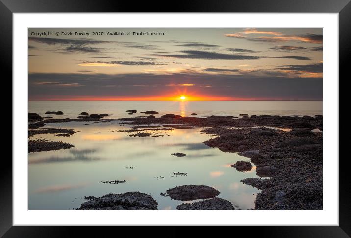 At the end of the day on Hunstanton beach Framed Mounted Print by David Powley