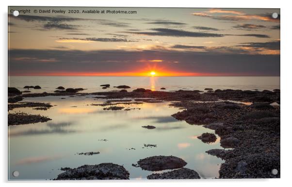 At the end of the day on Hunstanton beach Acrylic by David Powley