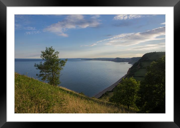 From Dunscombe Hill to Sidmouth Framed Mounted Print by Pete Hemington