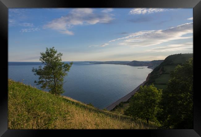 From Dunscombe Hill to Sidmouth Framed Print by Pete Hemington