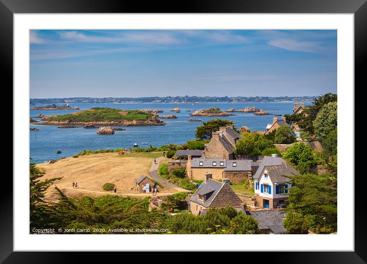 Panoramic view of the Brehat islands, Brittany, Fr Framed Mounted Print by Jordi Carrio