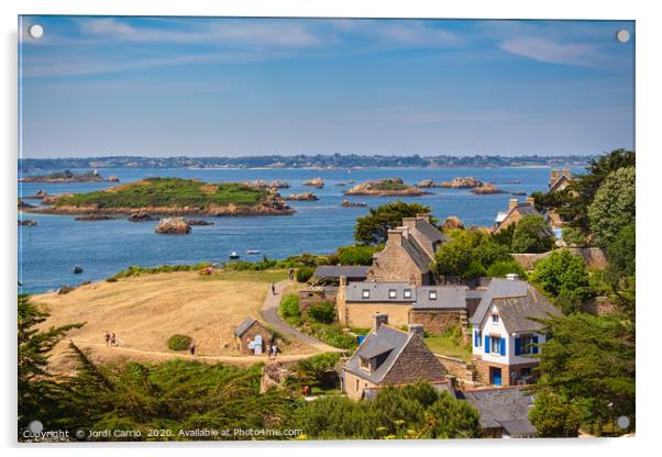 Panoramic view of the Brehat islands, Brittany, Fr Acrylic by Jordi Carrio