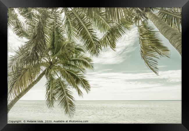 FLORIDA Ocean view | Vintage Framed Print by Melanie Viola