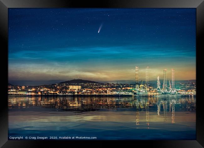 Comet Neowise over Dundee City  Framed Print by Craig Doogan