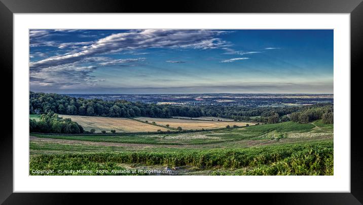 Panoramic View From Old John In Bradgate Park, Lei Framed Mounted Print by Andy Morton