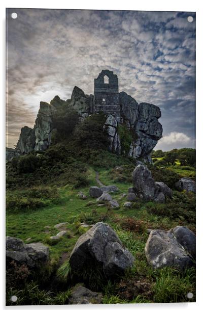 Roche Rock, Cornwall Acrylic by Andrew Sharpe