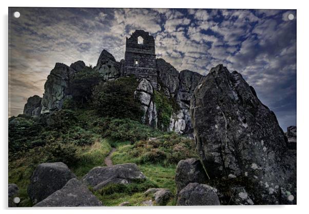 Roche Rock, Cornwall Acrylic by Andrew Sharpe