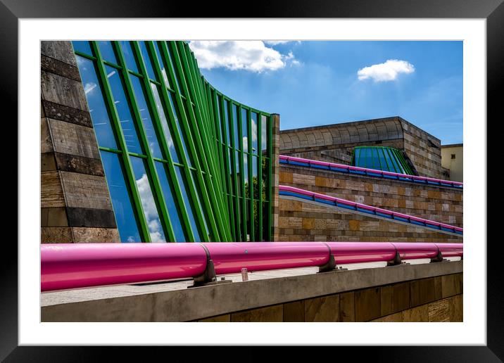 Neue Staatsgalerie Stuttgart Framed Mounted Print by DiFigiano Photography