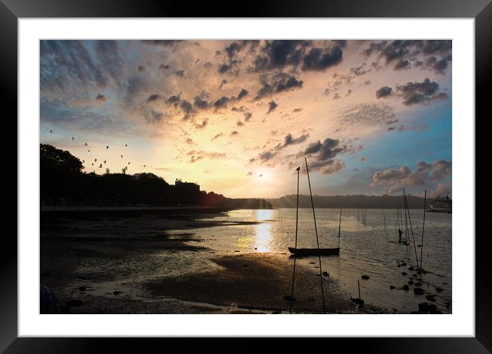 Beach sunset in Goa, India Framed Mounted Print by Arpan Bhatia