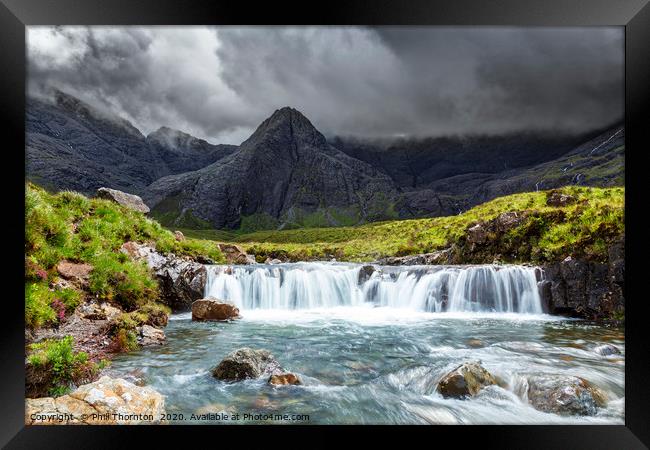 Calm before the storm, Fairy Pools. Framed Print by Phill Thornton