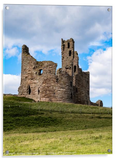 Dunstanburgh Castle Acrylic by Gary Clarricoates