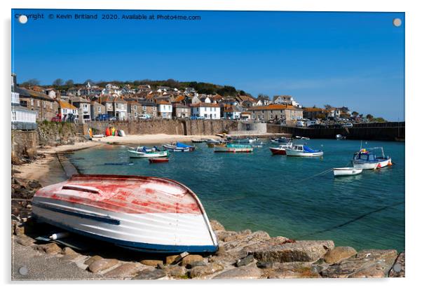mousehole cornwall Acrylic by Kevin Britland