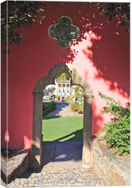 The Gothic Archway, Portmeirion. Canvas Print by mark baker