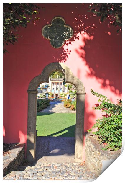 The Gothic Archway, Portmeirion. Print by mark baker