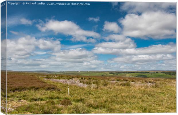 Towards Stainmore Summit from the Pennine Way Canvas Print by Richard Laidler