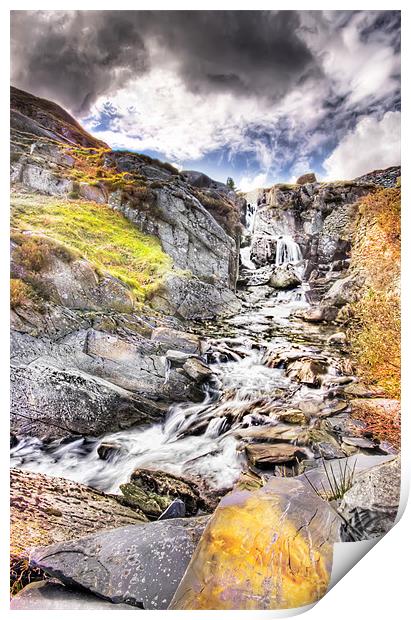 Tanygrisiau Waterfall Print by Jim kernan