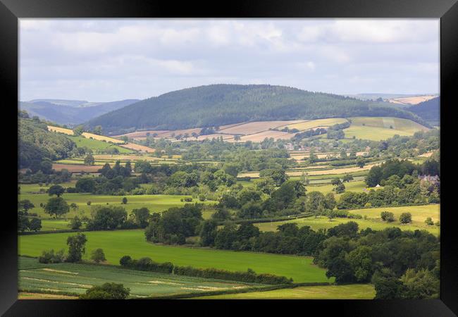 The Clun Valley, South Shropshire, UK Framed Print by Simon Marlow
