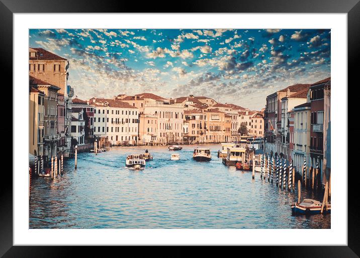 The Gran Canal In Venice Framed Mounted Print by federico stevanin