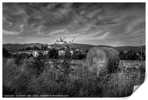 Tuscany's Unveiled Serenity Print by Steven Dale
