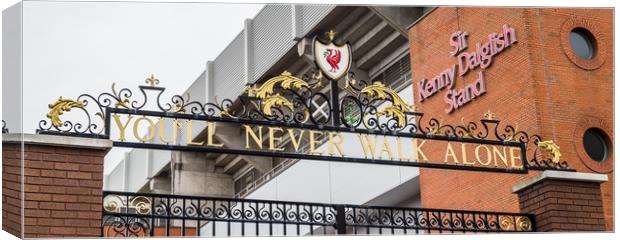 Shankly Gates at Anfield stadium Canvas Print by Jason Wells