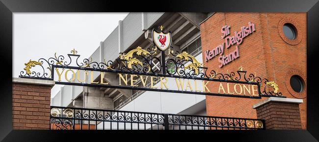 Shankly Gates at Anfield stadium Framed Print by Jason Wells