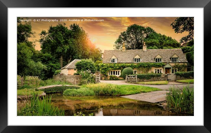 Cotswold Country Framed Mounted Print by K7 Photography
