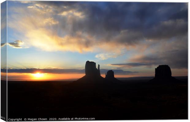Sunrise over Monument Valley Canvas Print by Megan Chown