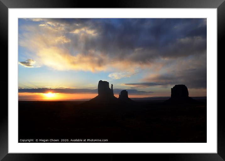 Sunrise over Monument Valley Framed Mounted Print by Megan Chown