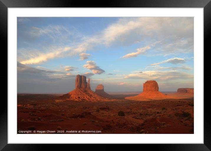 Monument Valley Dusk Framed Mounted Print by Megan Chown