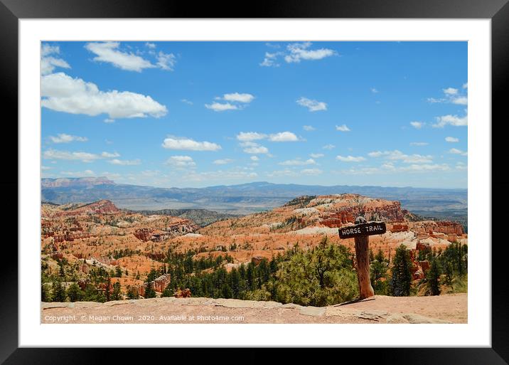 Horse Trail, Bryce Canyon Framed Mounted Print by Megan Chown