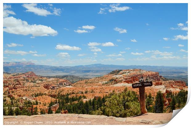 Horse Trail, Bryce Canyon Print by Megan Chown