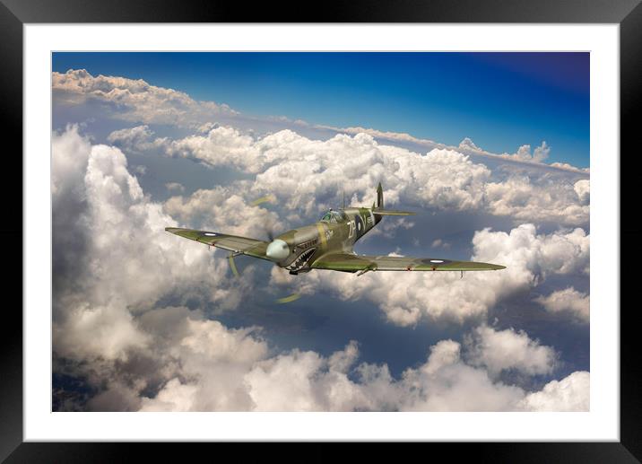 Shark mouth Spitfire Framed Mounted Print by Gary Eason