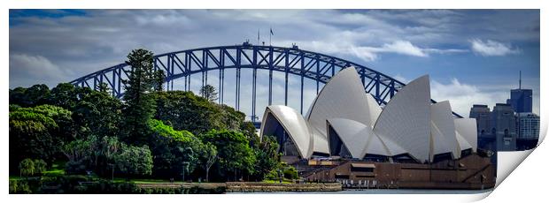 Sydney Harbour Panorama Print by peter tachauer