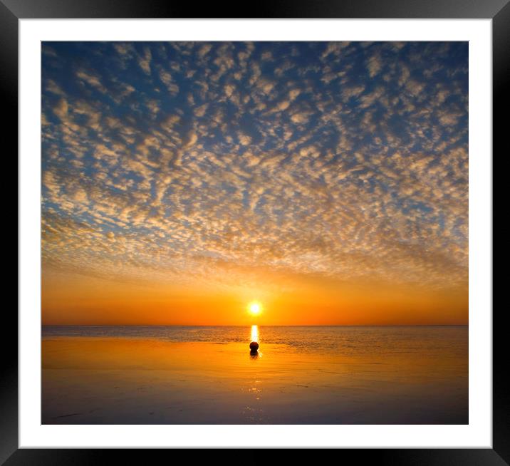 Sunrise over the Beach Framed Mounted Print by Adrian Campfield