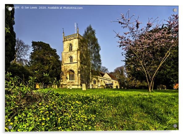 The Parish Church At Blewbury Acrylic by Ian Lewis