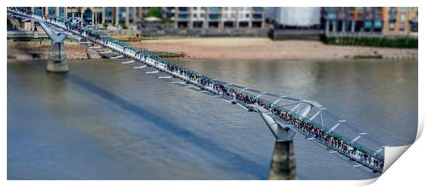 Millennium Bridge London Print by peter tachauer