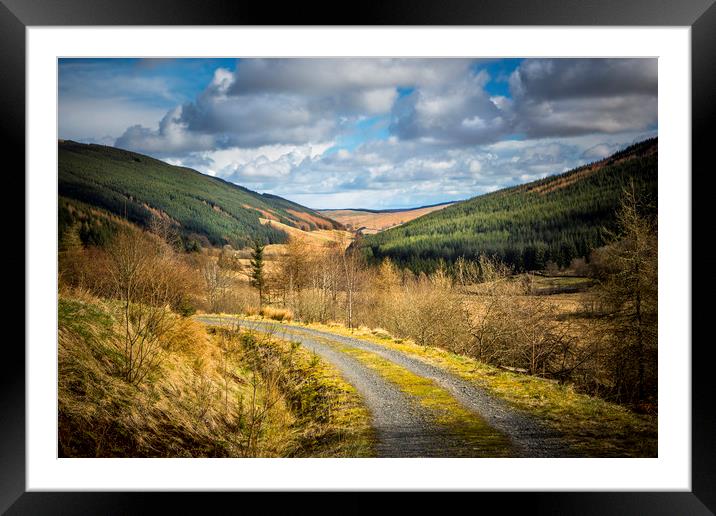Highland Track Framed Mounted Print by David Hare