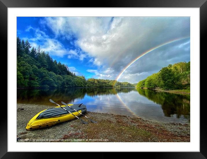 Rainbow over Loch Drunkie, The Trossachs Framed Mounted Print by yvonne & paul carroll