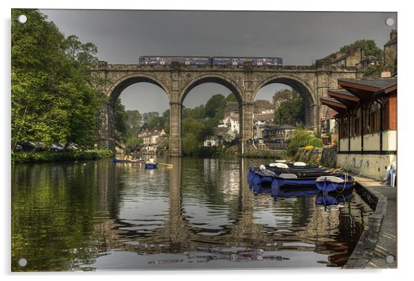 Knaresborough Viaduct Acrylic by Rob Hawkins