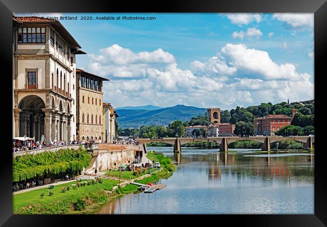 the river arno florence Framed Print by Kevin Britland