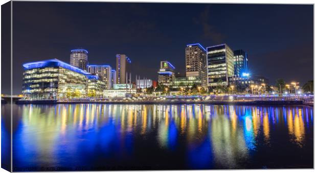 Media City Nightscape Canvas Print by Kris Gleave